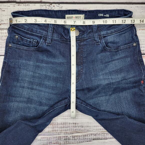 WARP + WEFT CDJ Paris Cigarette Skinny Jeans Dark Wash | 26 - Picture 7 of 8